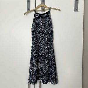 Aqua Halter Pattern Dress